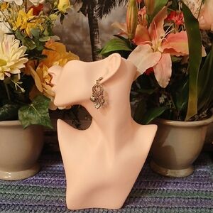 Chic Gold and Silver Stamped Ceb‎ Drop Earrings